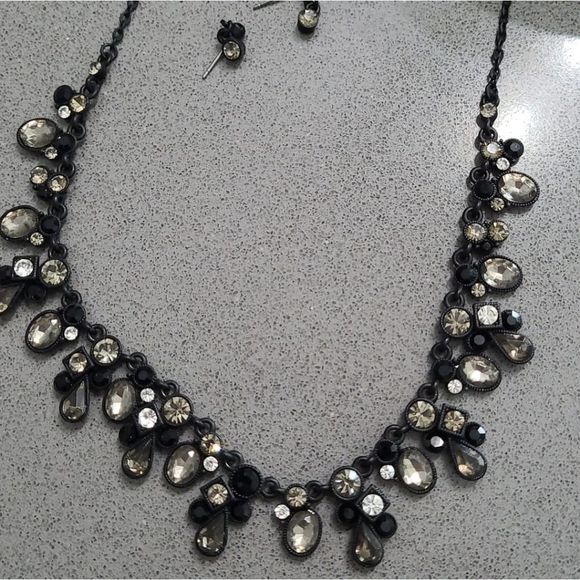 New rhistone necklace black beautiful New holidays - Picture 3 of 4